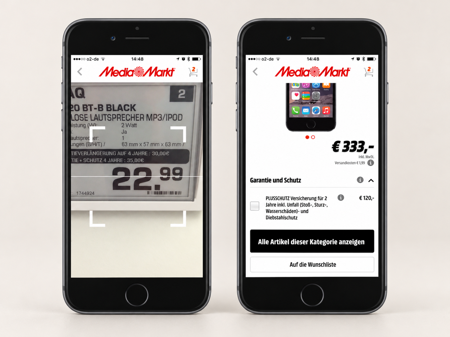 Media Markt Saturn · Ingolstadt · AI-generated device mockup based on the project design