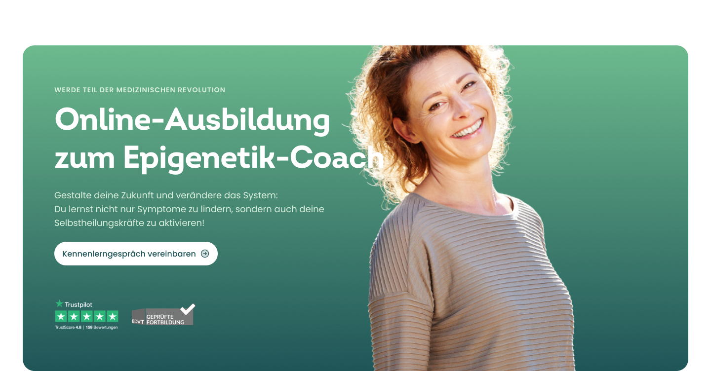 Detailed HealVersity landing-page introduction with training offer, imagery and appointment booking